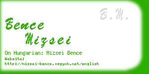 bence mizsei business card